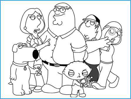 Cool Coloring Pages on Family Guy Coloring Pages The Griffin On Cartoon Spot