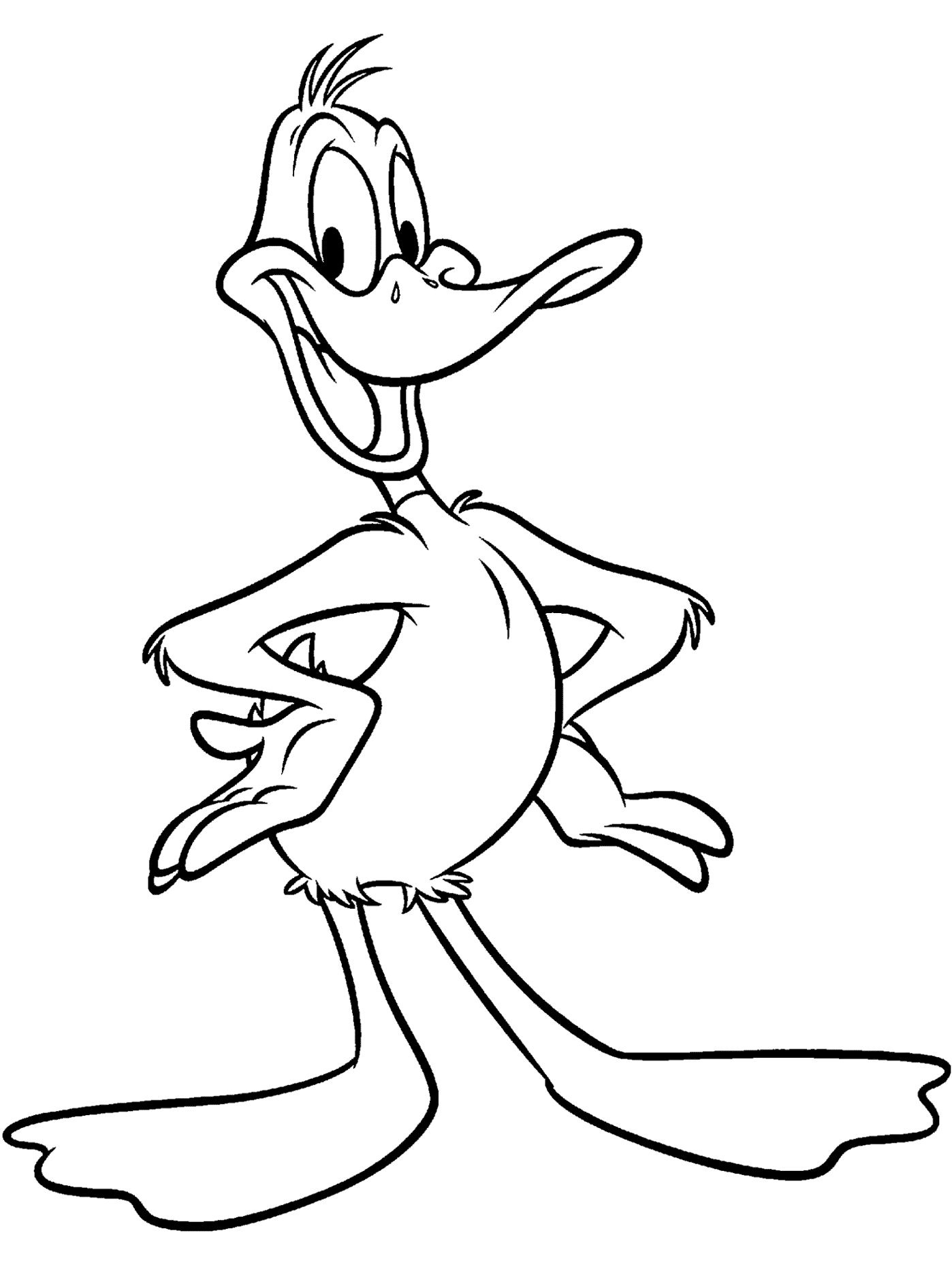 Daffy Duck Coloring Page LOONEY TUNES SPOT COLORING PAGES