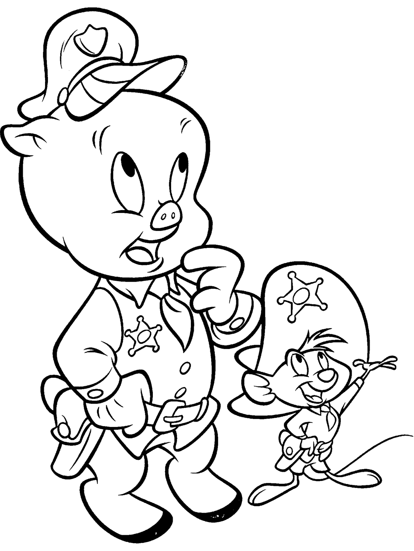 Looney Tunes Coloring Page LOONEY TUNES SPOT COLORING PAGES